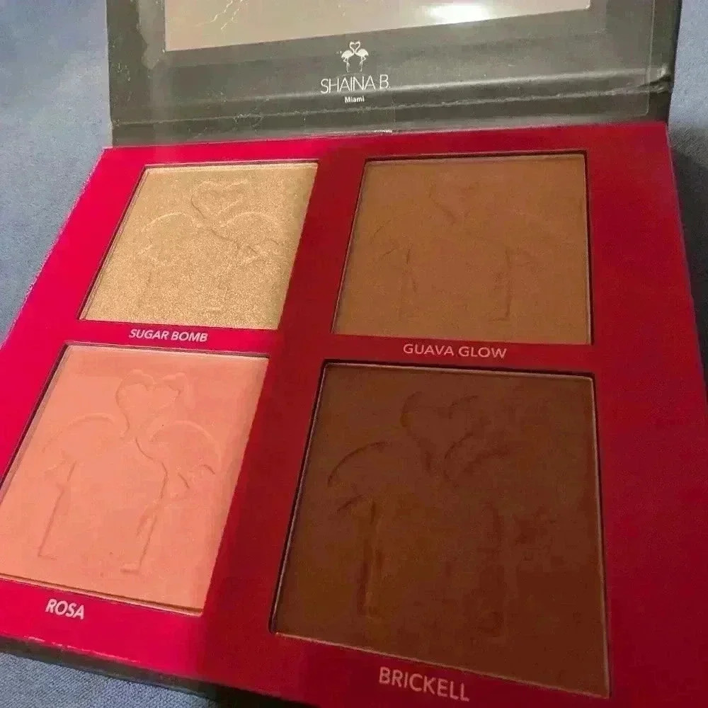 NWOT ShainaB Miami Blush & Highlighter Palette - Picture 3 of 9